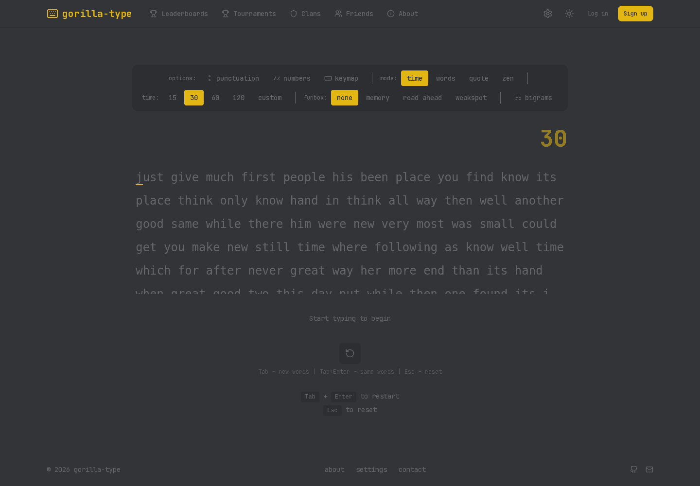 GorillaType website preview