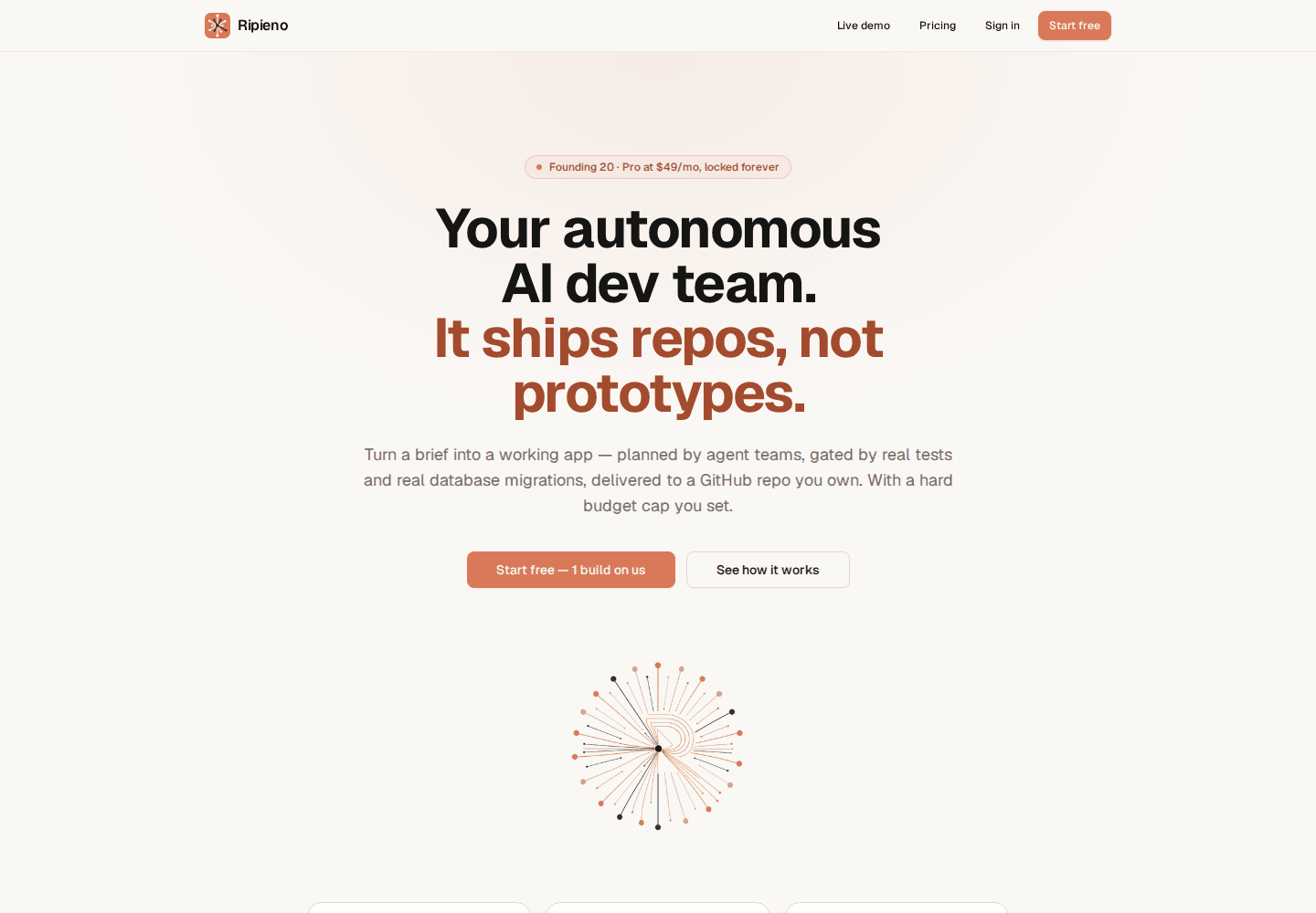 Ripieno website preview